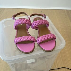 Art Class youth pink braided sandal with1 inch block heel size 3​